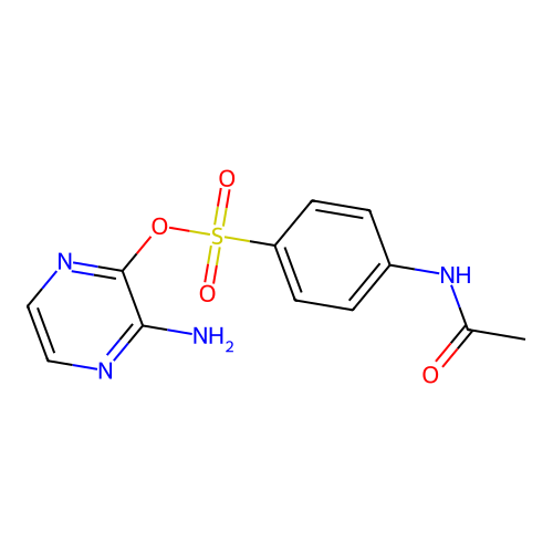 (3-Aminopyrazin-2-yl) 4-acetamidobenzenesulfonate structure