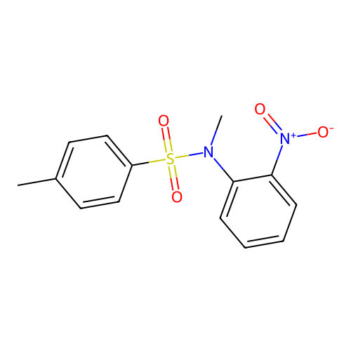 N-methyl-2'-nitro-p-toluenesulfonanilide structure