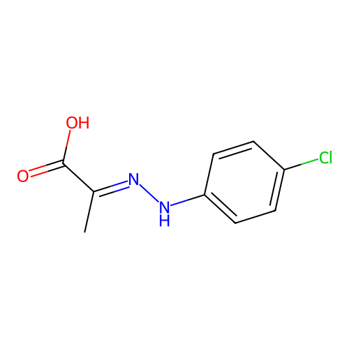 2-[(4-Chlorophenyl)hydrazinylidene]propanoic acid structure