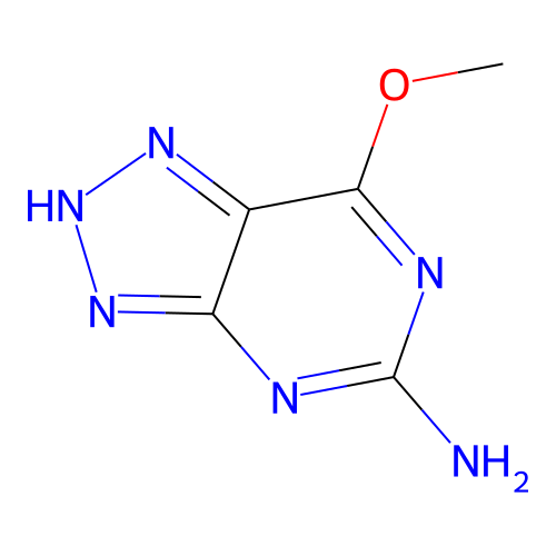 7-methoxy-3H-(1,2,3)triazolo(4,5-d)pyrimidin-5-amine structure