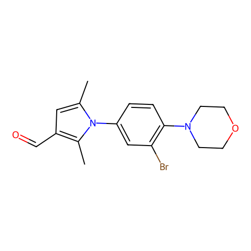 1-(3-Bromo-4-morpholin-4-ylphenyl)-2,5-dimethylpyrrole-3-carbaldehyde structure