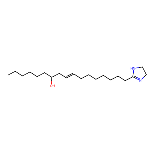 (E)-17-(4,5-dihydro-1H-imidazol-2-yl)heptadec-9-en-7-ol structure
