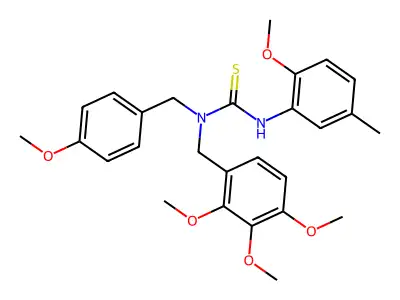 N'-(2-Methoxy-5-methylphenyl)-N-[(4-methoxyphenyl)methyl]-N-[(2,3,4-trimethoxyphenyl)methyl]thiourea structure