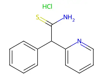 2-Phenyl-2-(pyridin-2-yl)ethanimidothioic acid--hydrogen chloride (1/1) structure