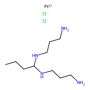 精胺铂(II)氯化物 structure
