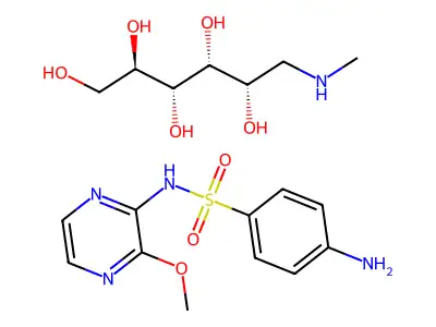 磺胺林N-甲基葡胺盐 structure