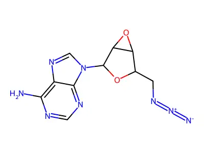 9-[4-(Azidomethyl)-3,6-dioxabicyclo[3.1.0]hex-2-yl]purin-6-amine structure