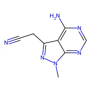 4-Amino-1-methyl-1H-pyrazolo[3,4-D]pyrimidine-3-acetonitrile structure