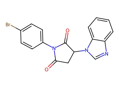 3-(Benzimidazol-1-yl)-1-(4-bromophenyl)pyrrolidine-2,5-dione structure