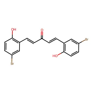 1,5-Bis(5-bromo-2-hydroxyphenyl)penta-1,4-dien-3-one structure