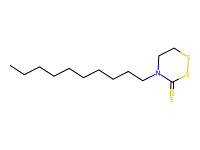 1,2,4-Dithiazine-3(4H)-thione, 5,6-dihydro-4-decyl- structure