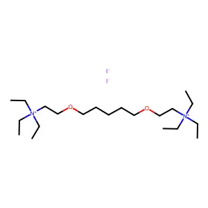 Ammonium, (N,N'-pentamethylenedioxydiethylene)bis(triethyl-, diiodide structure