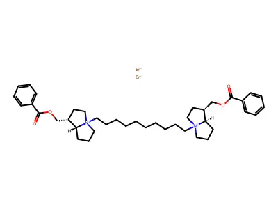 Lindelofidinium, 4,4'-(1,10-decamethylene)bis-, dibromide, dibenzoate structure