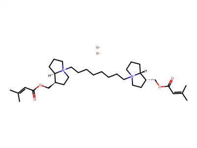 Lindelofidinium, 4,4'-(1,8-octamethylene)bis-, dibromide, bis(2-methylcrotonate) structure