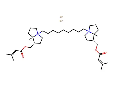 Lindelofidinium, 4,4'-(1,9-nonamethylene)bis-, dibromide, bis(2-methylcrotonate) structure