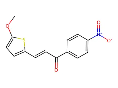 3-(5-Methoxythiophen-2-yl)-1-(4-nitrophenyl)prop-2-en-1-one structure