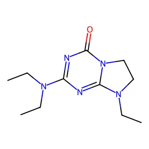 2-(Diethylamino)-8-ethyl-7,8-dihydroimidazo[1,2-a][1,3,5]triazin-4(6H)-one structure