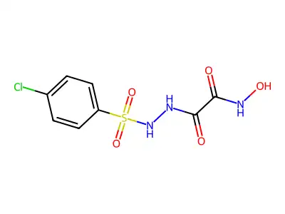 Acetic acid, (hydroxyamino)oxo-, 2-((4-chlorophenyl)sulfonyl)hydrazide structure