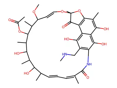 3-Methylaminomethylrifamycin SV structure