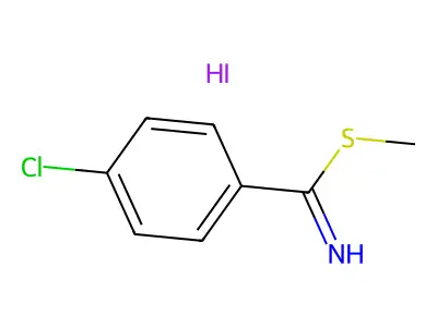 Methyl 4-chlorobenzene-1-carboximidothioate hydroiodide structure