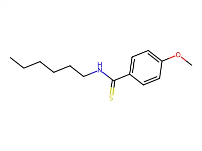 Benzenecarbothioamide, N-hexyl-4-methoxy- structure