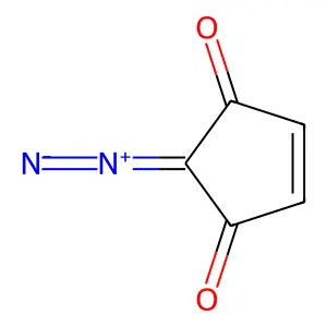 4-Cyclopentene-1,3-dione, 2-diazo- structure