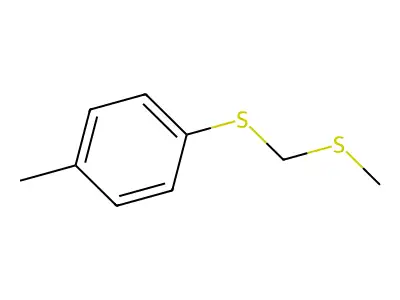 Benzene, 1-methyl-4-[[(methylthio)methyl]thio]- structure