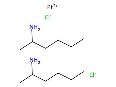 Platinum(2+) chloride--hexan-2-amine (1/2/2) structure