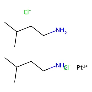 Platinum (II), bis(isopentylammine)dichloro-, cis- structure