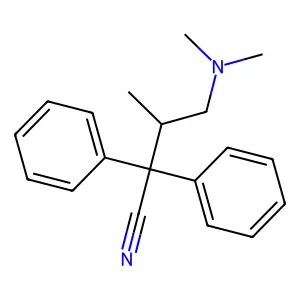 alpha-(2-(Dimethylamino)-1-methylethyl)-alpha-phenylbenzeneacetonitrile structure