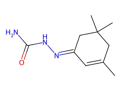 Hydrazinecarboxamide, 2-(3,5,5-trimethyl-2-cyclohexen-1-ylidene)- structure