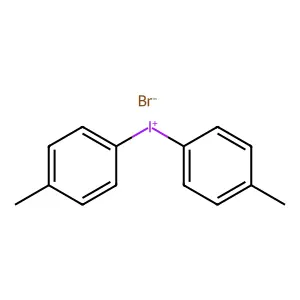 Iodonium, bis(4-methylphenyl)-, bromide (1:1) structure