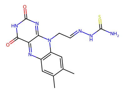 [2-(7,8-Dimethyl-2,4-dioxobenzo[g]pteridin-10-yl)ethylideneamino]thiourea structure