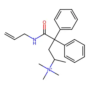 Trimethyl-[5-oxo-4,4-diphenyl-5-(prop-2-enylamino)pentan-2-yl]azanium structure