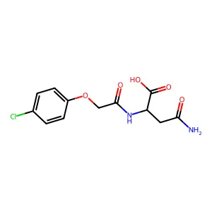 N~2~-[(4-Chlorophenoxy)acetyl]asparagine structure
