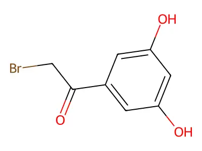 2-Bromo-1-(3,5-dihydroxyphenyl)ethanone structure