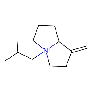 4-Isobutyl-1-methyleneoctahydro-4lambda(5)-pyrrolizine structure