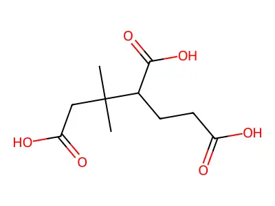 2,2-Dimethylpentane-1,3,5-tricarboxylic acid structure