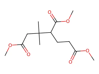 Trimethyl 2,2-dimethylpentane-1,3,5-tricarboxylate structure