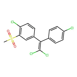 Benzene, 1-chloro-4-(2,2-dichloro-1-(4-chlorophenyl)ethenyl)-2-(methylsulfonyl)- structure