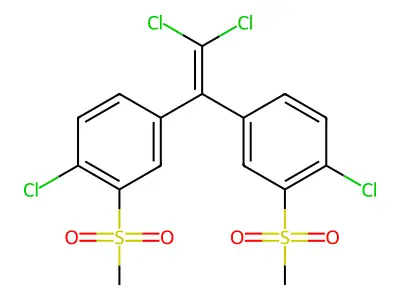 Benzene, 1,1'-(dichloroethenylidene)bis(4-chloro-(methylsulfonyl)- structure