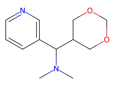 1-(1,3-dioxan-5-yl)-N,N-dimethyl-1-(pyridin-3-yl)methanamine structure