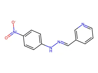 nicotinaldehyde N-(4-nitrophenyl)hydrazone structure