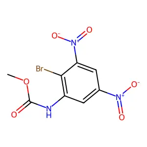 Methyl 2-bromo-3,5-bisnitrophenylcarbamate structure
