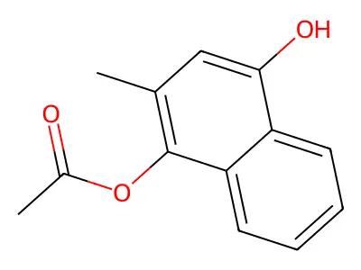 4-Hydroxy-2-methyl-1-naphthyl acetate structure