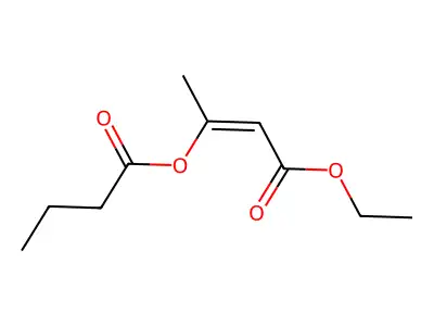 2-Butenoic acid, 3-(1-oxobutoxy)-, ethyl ester, (Z)- structure