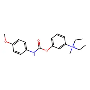 Diethyl-[3-[(4-methoxyphenyl)carbamoyloxy]phenyl]-methyl-azanium structure