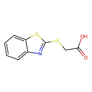 2-(2-苯并噻唑基硫代)乙酸 structure