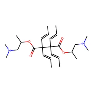 Bis(1-dimethylaminopropan-2-YL) 2,2,3,3-tetrakis[(Z)-prop-1-enyl]butanedioate structure