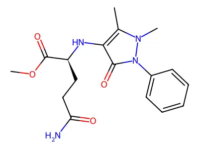 4-Antipyrineamide methyl ester of 4-glutamyl antipyrine structure